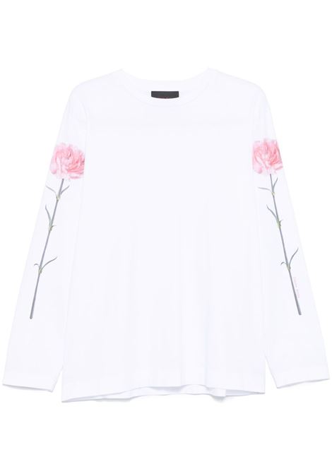 T-shirt con stampa in bianco Simone Rocha - uomo